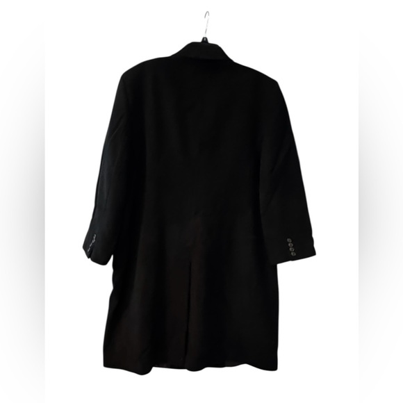 Men’s Hathaway Platinum Wool and Cashmere Blend Black Long Dress Coat- Size 46R - Picture 2 of 7